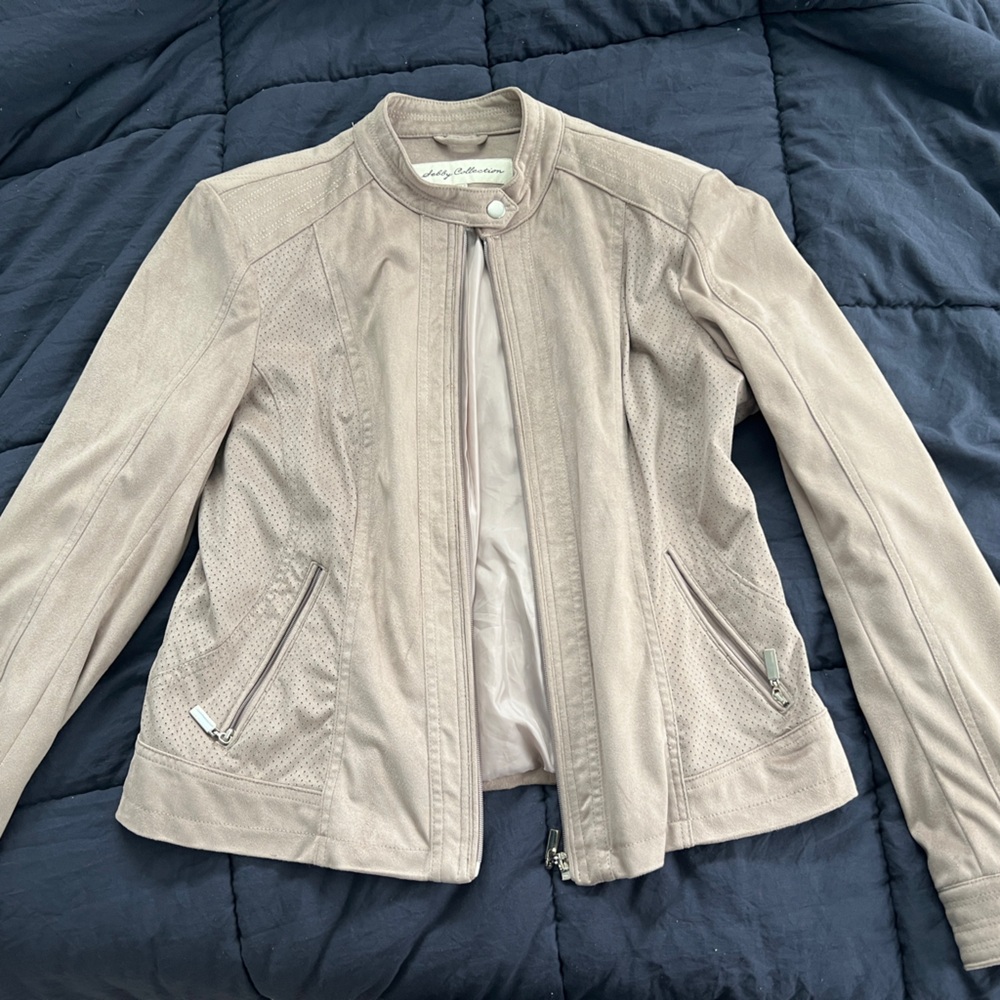 Tan Suede Moto Jacket